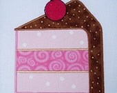Slice of Cake Applique Machine Embroidery - Three Sizes 4x4, 5x7 and 6x10