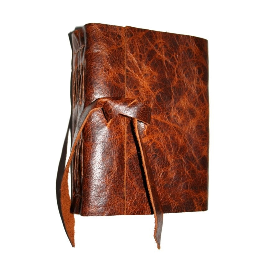 e.e. cummings quote . handbound leather journal . distressed copper brown  (320 pgs.)