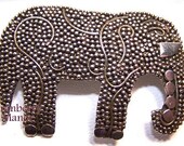 Vintage 80s Sterling Silver Marcasite Elephant Brooch