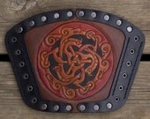 Viking vambrace Dragon Circle made of leather