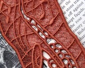 Copper Saxophone Lace Bookmark