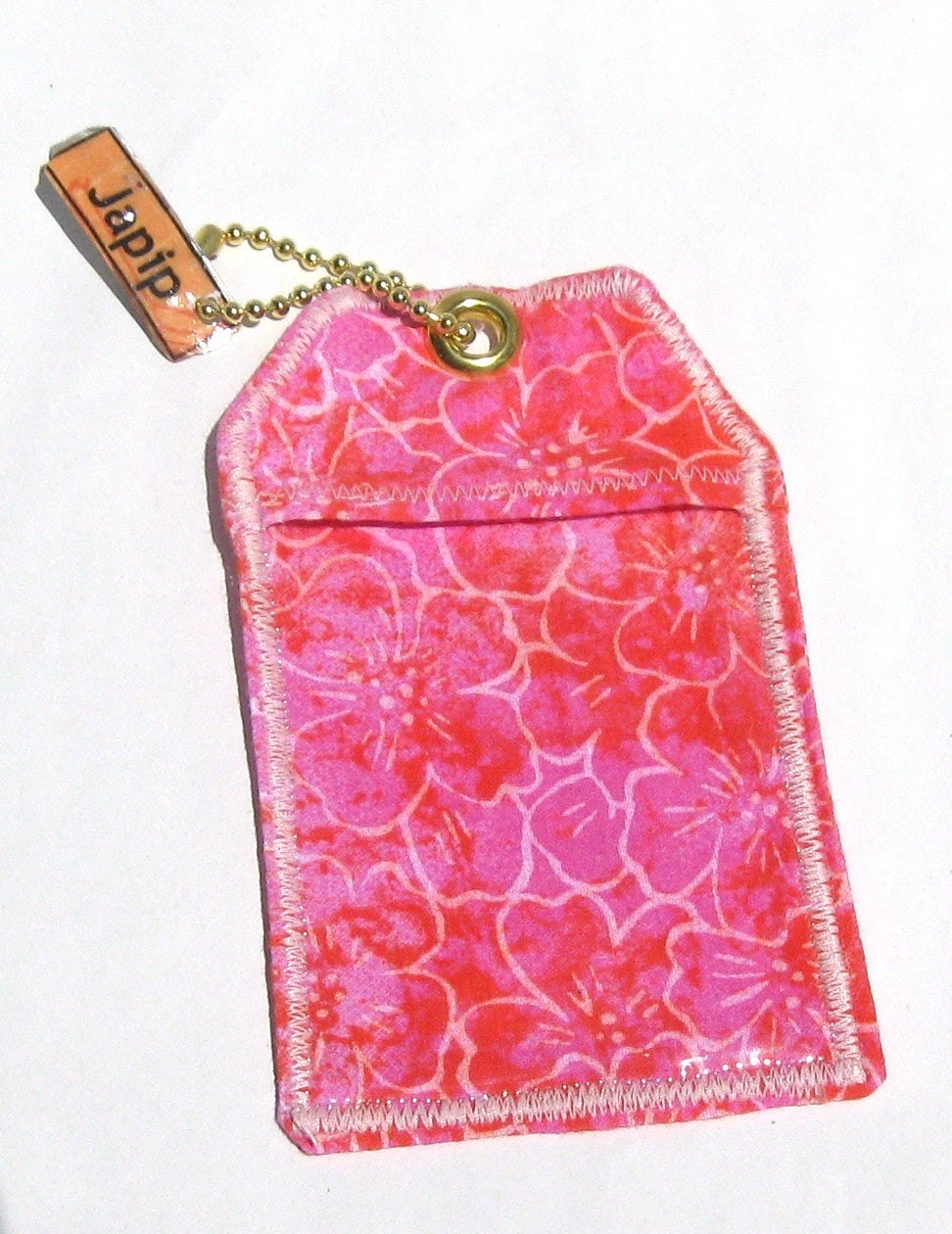 Pink Hibiscus Badge/Bag Tag