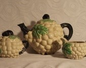 Vintage Occupied Japan Tea Set with Grape Theme