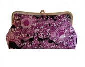 Clutch purse in amethyst purple goose bubbles