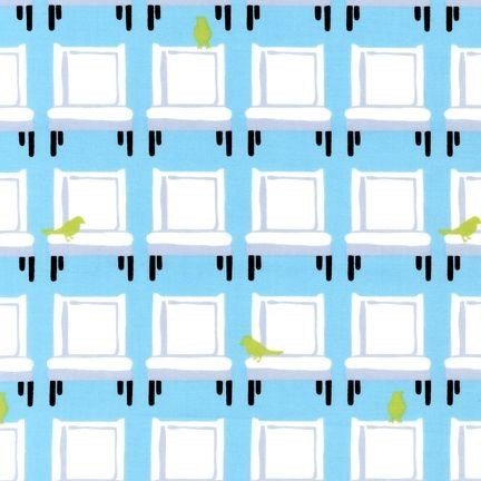 Robert Kaufman Tufted Tweets by Laurie Wisbrun Grass Chair Bird Fabric 1 Yard-- More yardage available