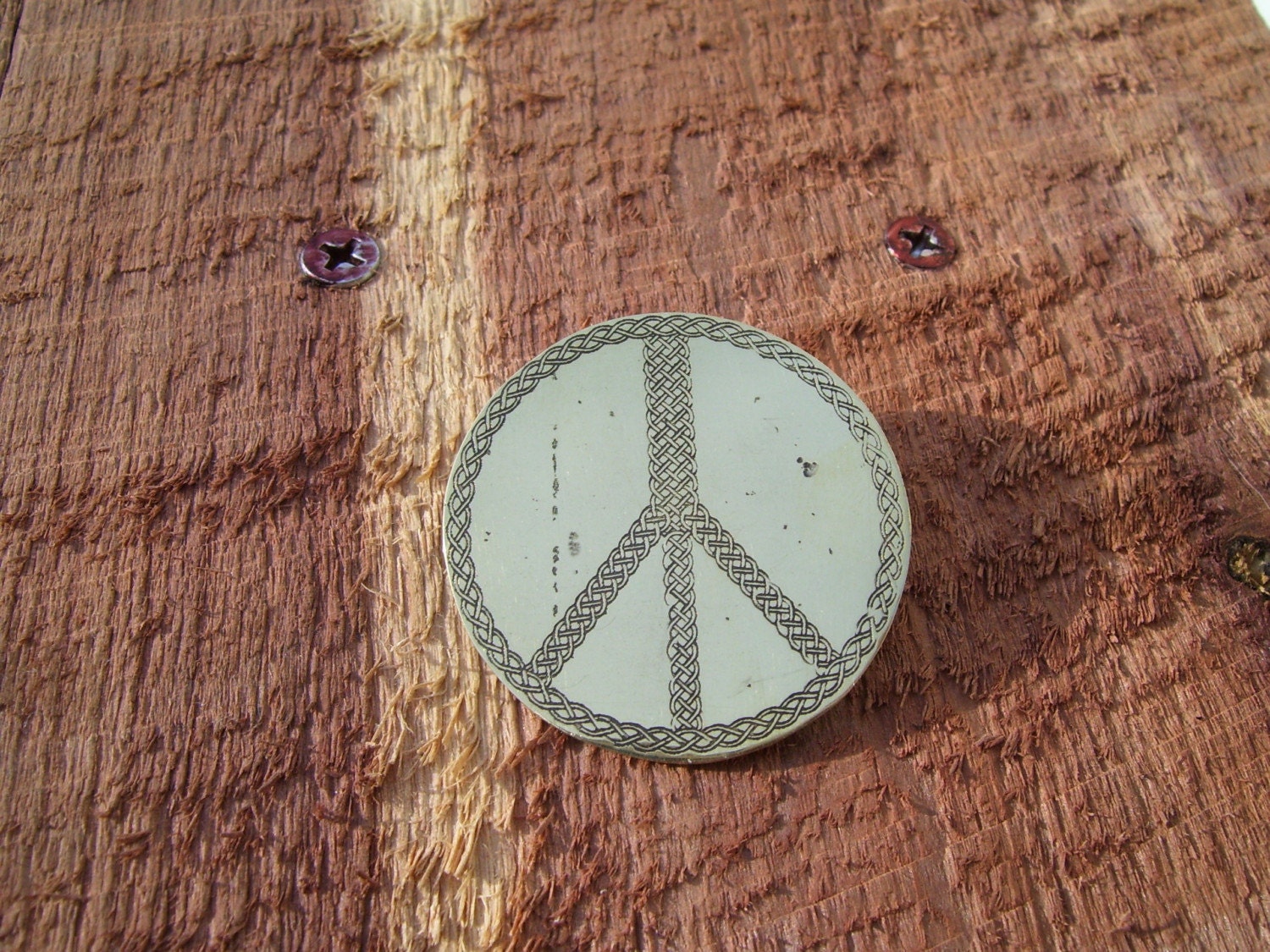 Celtic Peace Symbol Brass pin