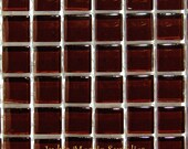 Espresso Brown Glass Tiles Mini Tesserae Mosaic Squares - 100 3/8 Inch Tiles