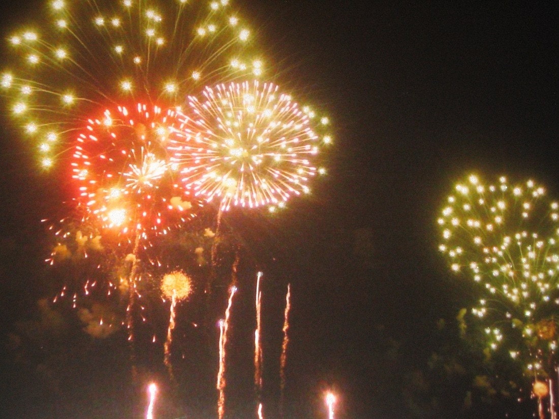 Fireworks Thunder Over Louisville No. 3 Fine Art Photograph Print Metallic