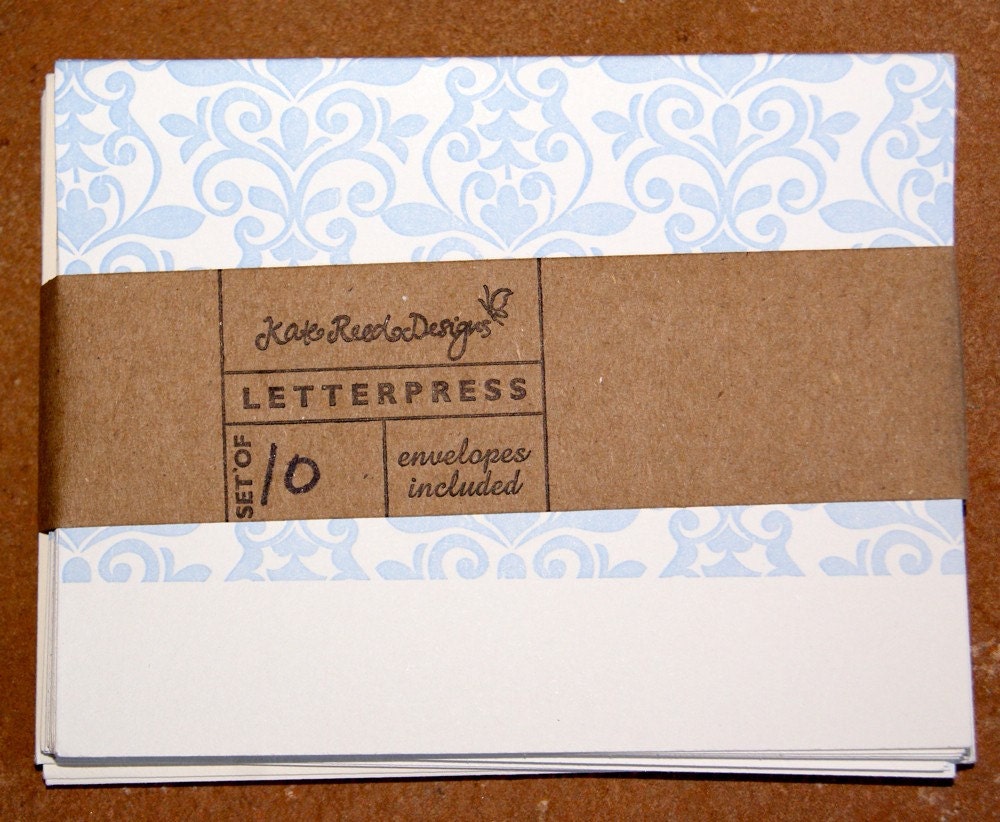 Light Blue Cleo Letterpress