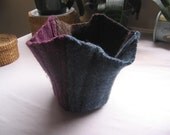 Yarn Bowl - Altered Wool Sweaters - One of a Kind - Felted WOOL