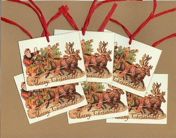 CLEARANCE SALE Christmas Santa Tags - 50% Percent Off