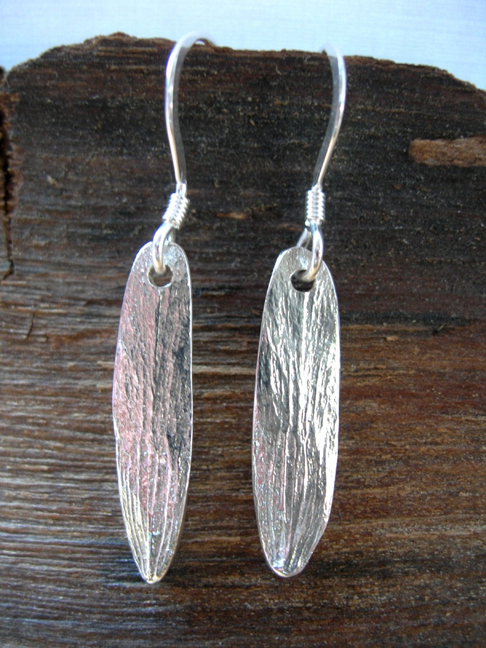 Ash seed silver earrings