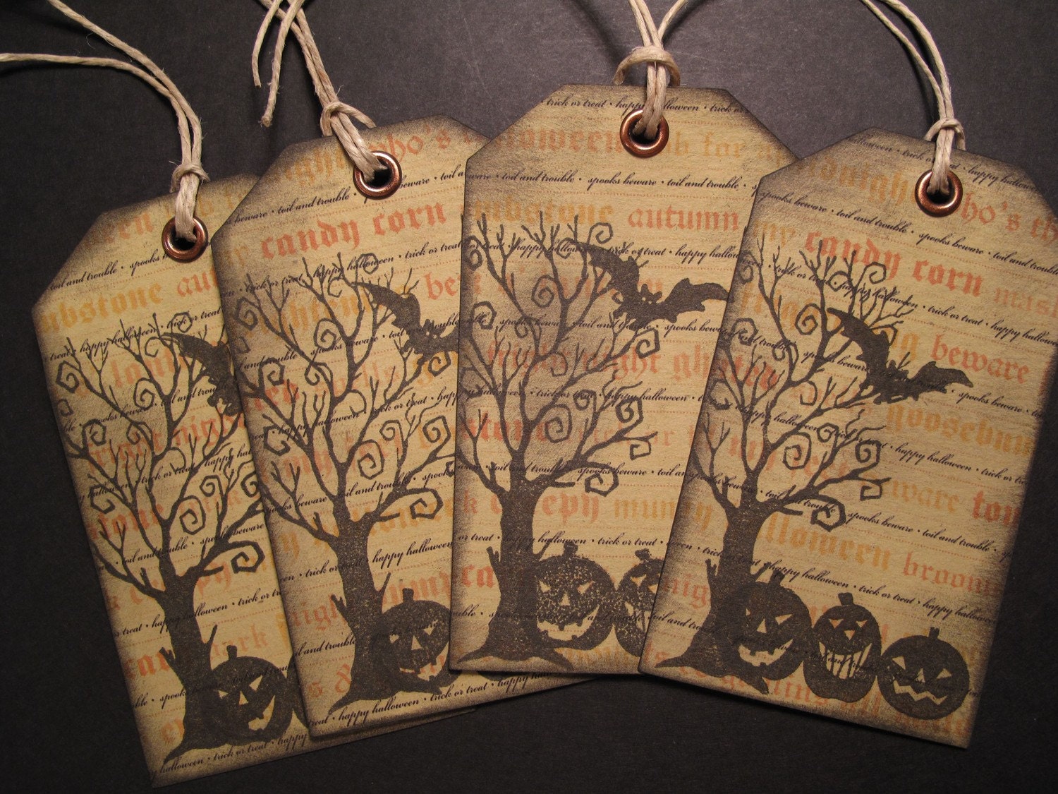 Vintage Halloween gift tags