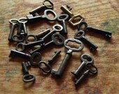Fifteen Tiny Antique Keys - Custom
