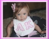 Boutique Baby Personalized Monogram Bib with any 2 letters and many colors FREE US AND CANADA SHIPPING