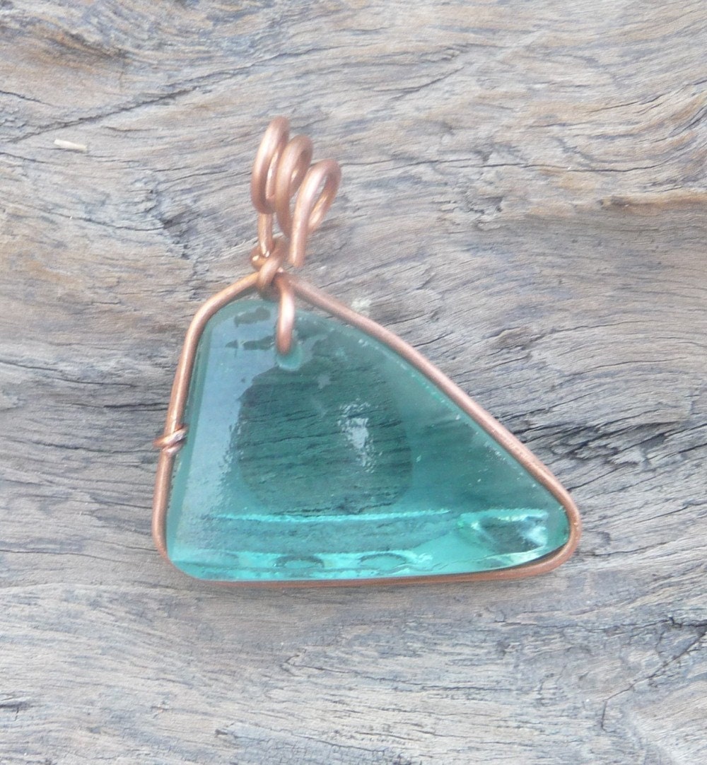 Isosceles Pendant, Recycled Antique Insulator Glass