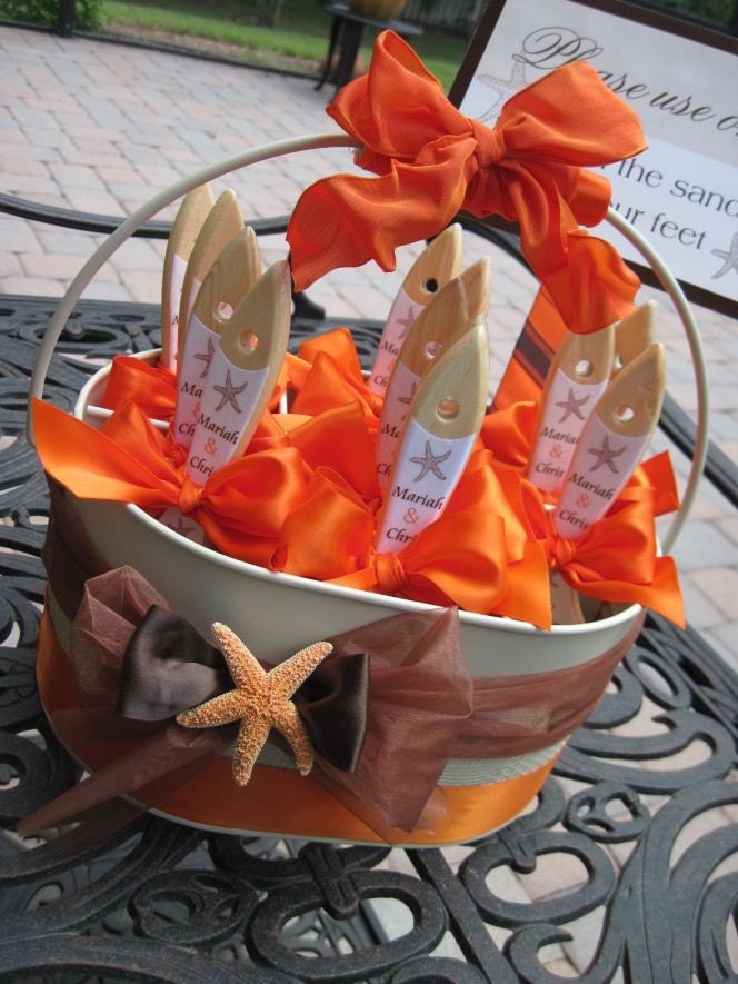 Wedding Beach Pail of Sand Brushes for Beach Weddings
