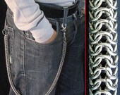 THICK Wallet Chain - Roundmail Weave - Stainless Steel