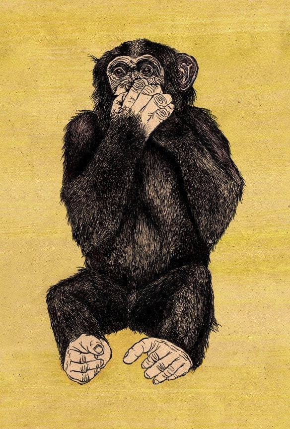 SPEAK NO EVIL 11x16.25 print signed and numbered