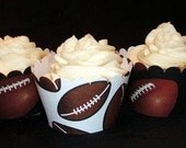 Football Cupcake Wrappers for football theme birthday party