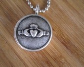 Claddagh Silver Necklace Irish Love Loyalty and Friendship Handmade by marleyjanedotcom on Etsy