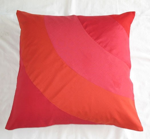 orange red floor pillow cover 30X30 inches -made to order