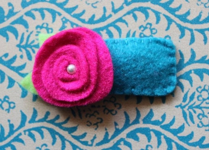 The Sister Willie - Pink Poppy and Turquoise Hair Accessory