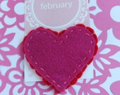 Valentines Felt Hair Clip