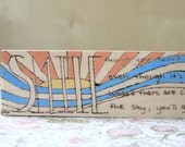 Smile Charlie Chaplin Pyrography Wood Shelf Sitter Sign