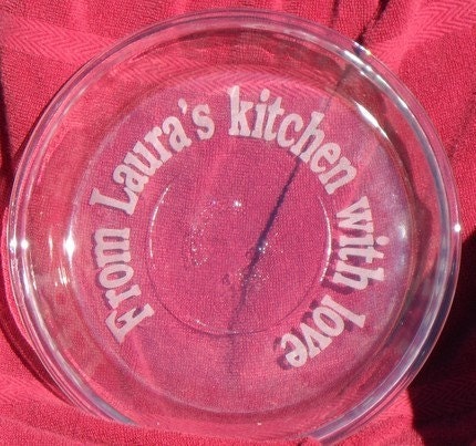 personalized dish for baking pies