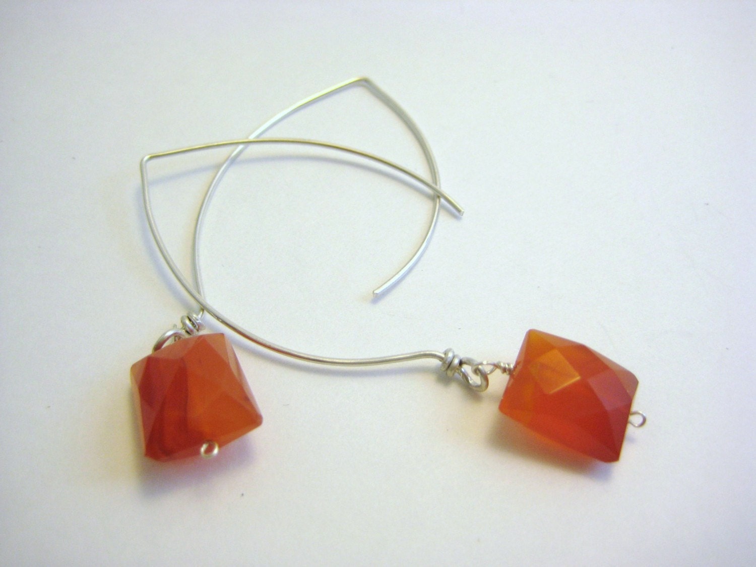 Simple Carnelian Drop earrings