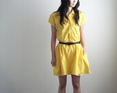 Vintage bright yellow summer dress