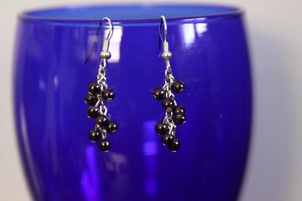 Blue Pearl Dangling Earrings