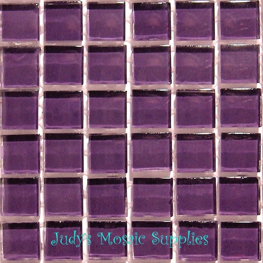 Purple Glass Tiles Mini Tesserae Mosaic Squares - 100 3/8 Inch Tiles