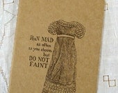 Jane Austen journal - Do Not Faint - Regency fashion illustration, Moleskine