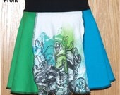 BLUE GREEN CHERUB Knit WhimsiWhirl Twirl Skirt - size 3T/4T - one of a kind