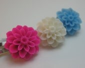 Vintage Inspired Lucite Flower Bobby Pins - set of 3