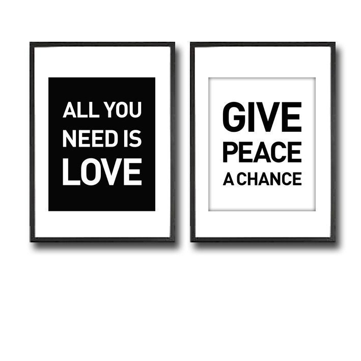 GIVE PEACE A CHANCE and ALL YOU NEED IS LOVE / TWIN SET
