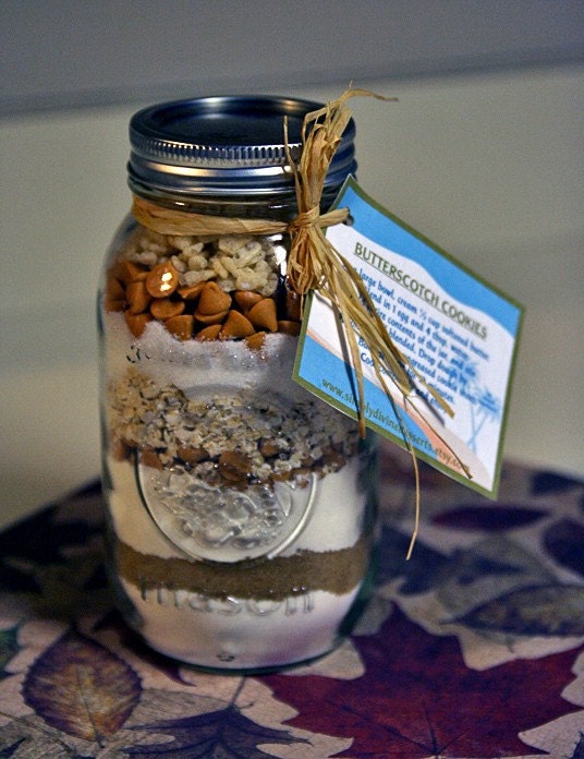 Butterscotch Cookies gourmet mix in a jar