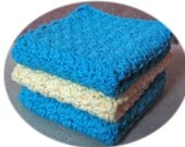 Shipping Included Large 9"X9" Eco Friendly Crocheted Washcloths or Dishcloths