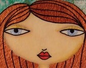 ACEO (Original) - Green and Gold 4/6