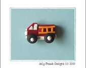 Fire Truck polymer clay bead/charm/hairbow center