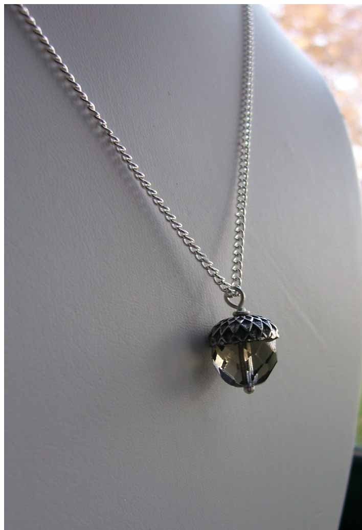 Antique Silver Acorn Necklace