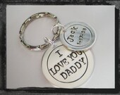 Hand Stamped Personalized Unisex Keyring