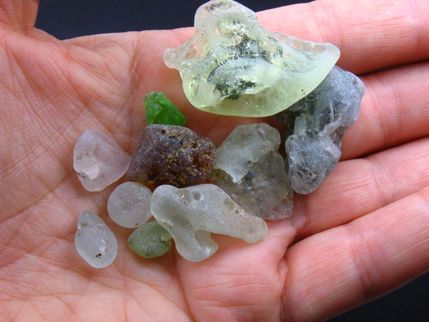 10 Genuine Bonfire Sea Glass Pieces from the St. Lawrence River