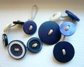 Unisex Button Bracelet Navy Blue