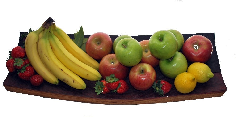 Fruit Plate - Long Size - made from wine barrel