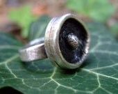 Island Vessel, handmade fine silver ring, size 8 and half