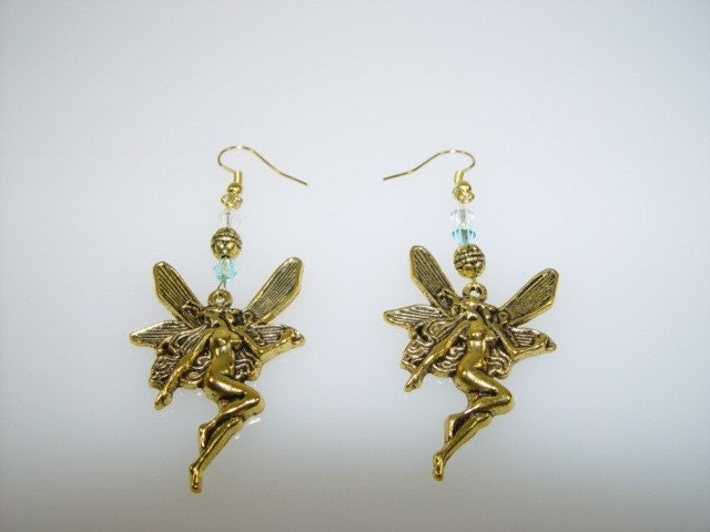 Golden Fairy, Faire Earrings