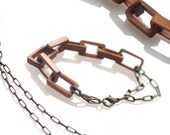 Wood link bracelet